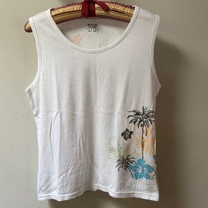 Columbia Women's White Tank Top with Floral Print